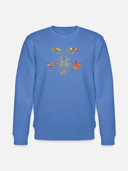 Zen face - Stanley/Stella CHANGER Unisex Organic Sweatshirt - bright blue