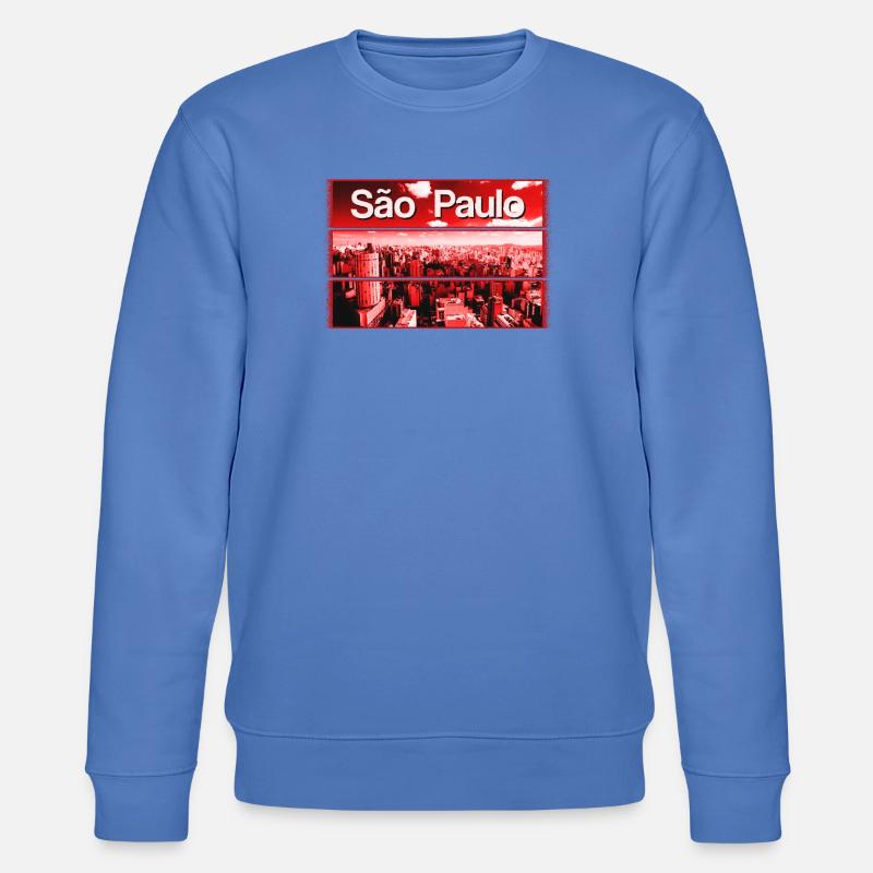 Rote Stadtsilhouette São Paulo - Stanley/Stella Unisex Bio-Sweatshirt CHANGER  - Blau