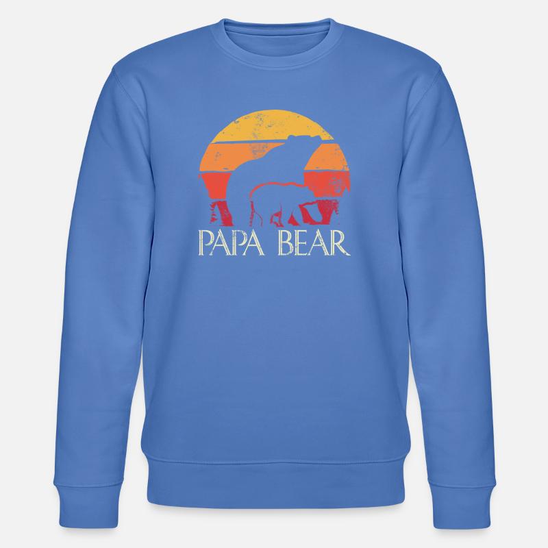 Papa Bear Sunset Logo - Stanley/Stella Unisex Bio-Sweatshirt CHANGER  - Blau