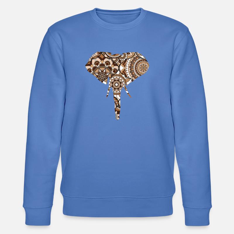 Elefantenmuster - Stanley/Stella Unisex Bio-Sweatshirt CHANGER  - Blau