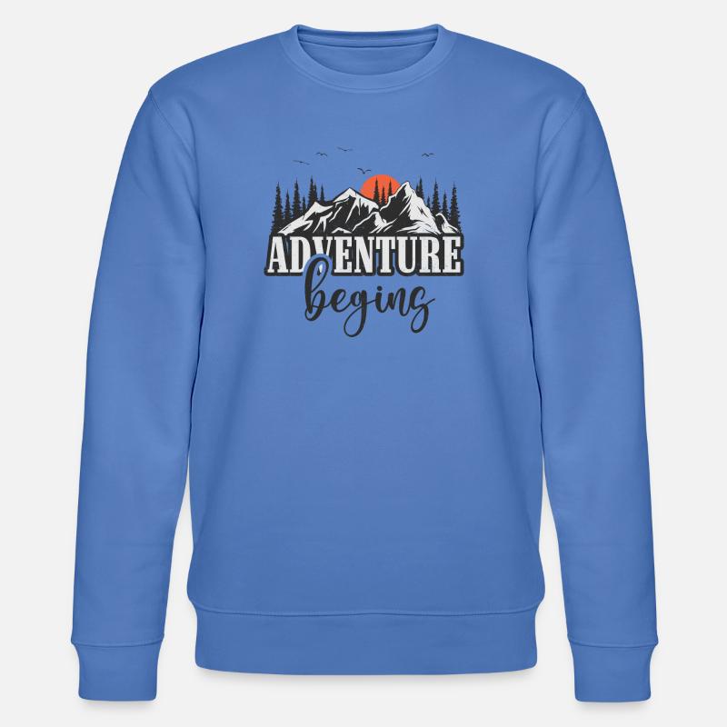 Das Abenteuer beginnt - Stanley/Stella Unisex Bio-Sweatshirt CHANGER  - Blau