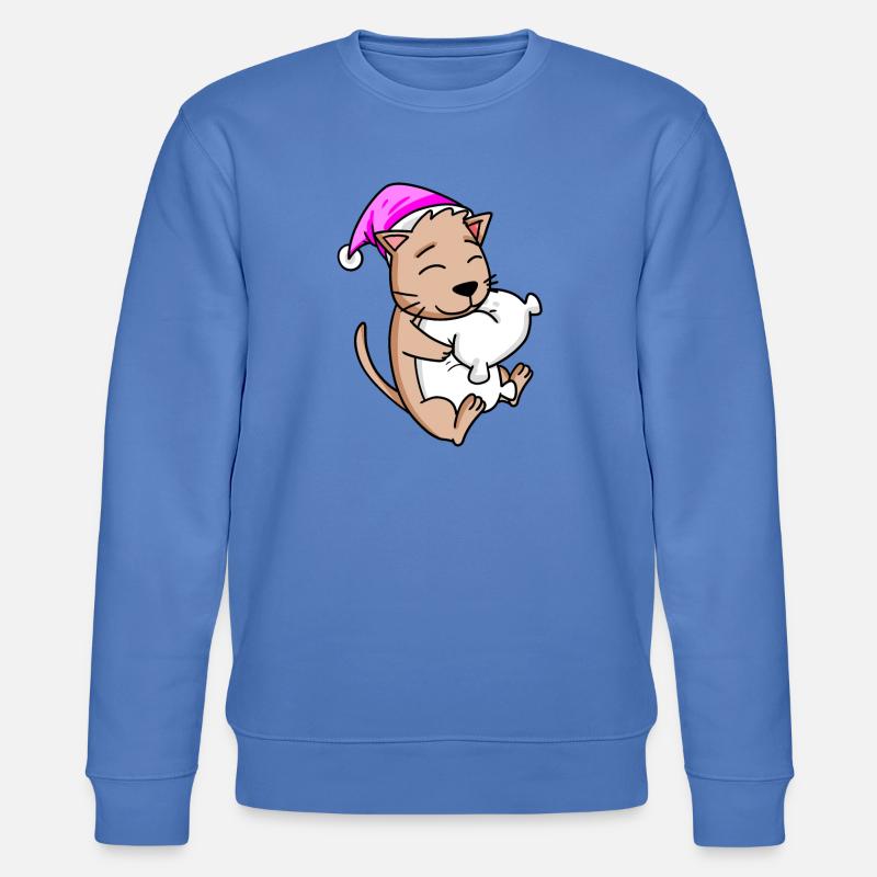 Chat avec oreiller - Sweat bio CHANGER Stanley/Stella Unisexe - bleu