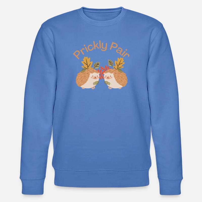 Prickly Pair - Hedgehog Lovers - Stanley/Stella Unisex Bio-Sweatshirt CHANGER - Blau