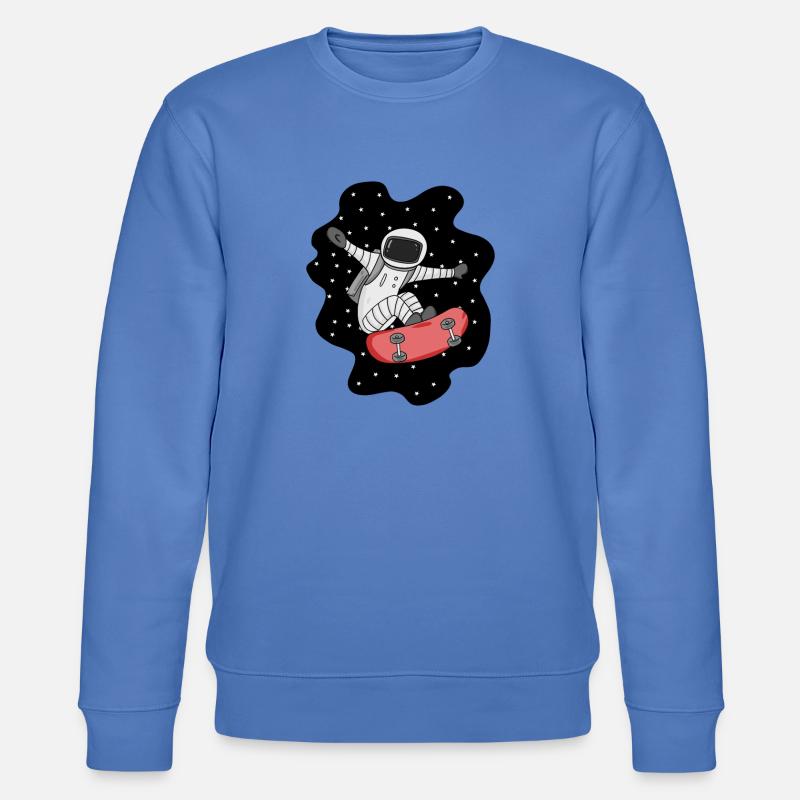 Astronaute avec skateboard dans l’espace - Sweat bio CHANGER Stanley/Stella Unisexe - bleu