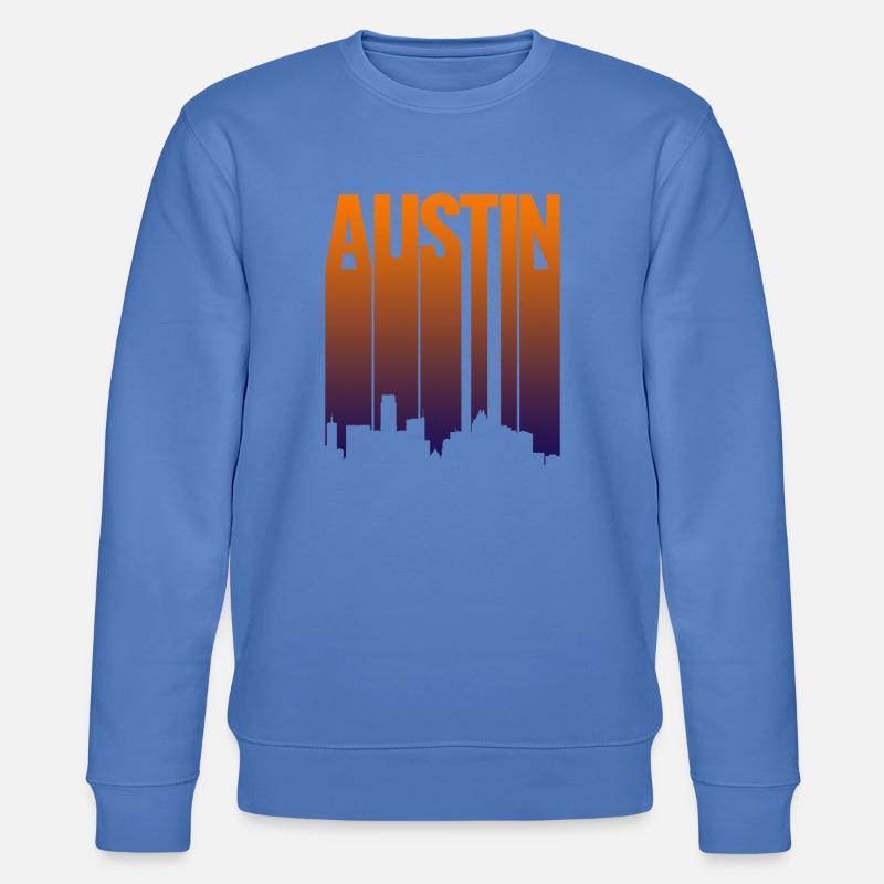 Austin Skyline Gradient - Stanley/Stella Unisex Bio-Sweatshirt CHANGER  - Blau