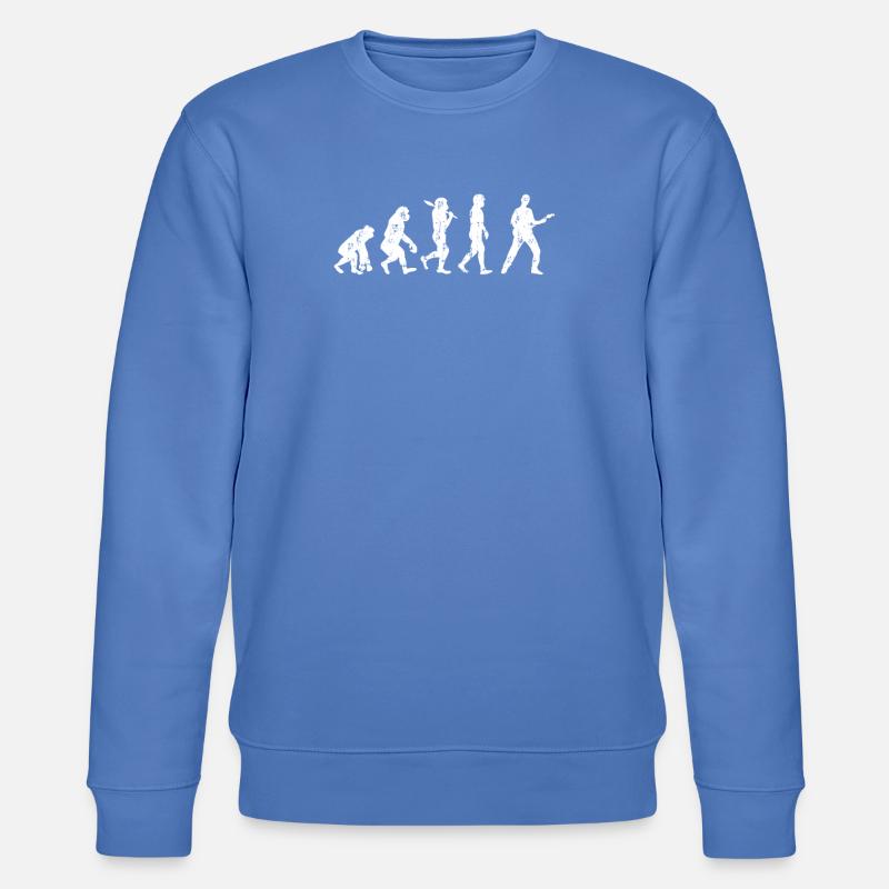 Evolution Gitarre Bassist - Stanley/Stella Unisex Bio-Sweatshirt CHANGER  - Blau