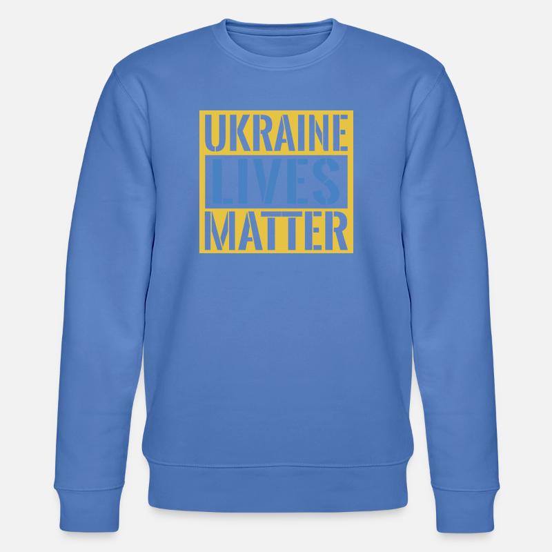 Ukraine Lives Matter Bold Statement - Stanley/Stella Unisex Bio-Sweatshirt CHANGER  - Blau