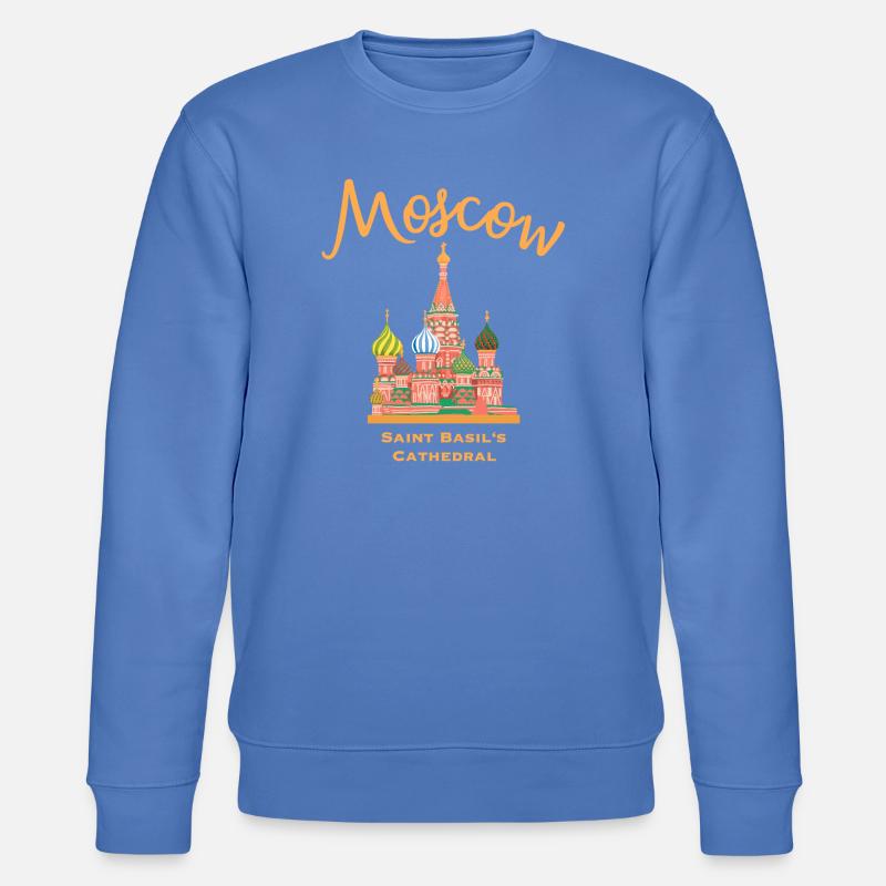 Moscou, cathédrale Saint-Basile, dessin marquant - Sweat bio CHANGER Stanley/Stella Unisexe - bleu