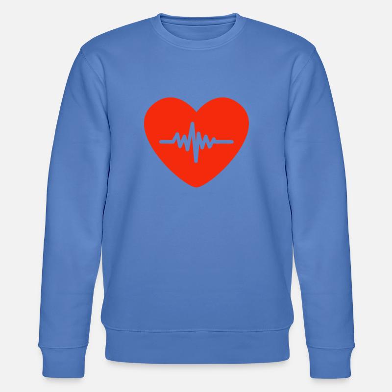 Saint-Valentin, Saint-Valentin, Saint-Valentin - Sweat bio CHANGER Stanley/Stella Unisexe - bleu