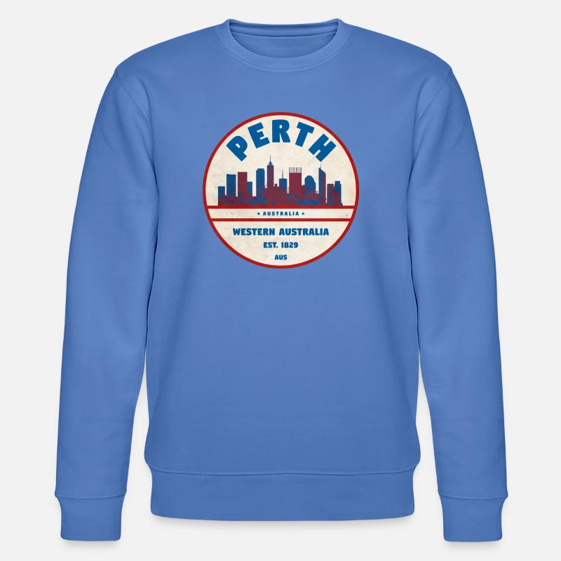 Perth Skyline Retro AU - Stanley/Stella Unisex Bio-Sweatshirt CHANGER  - Blau