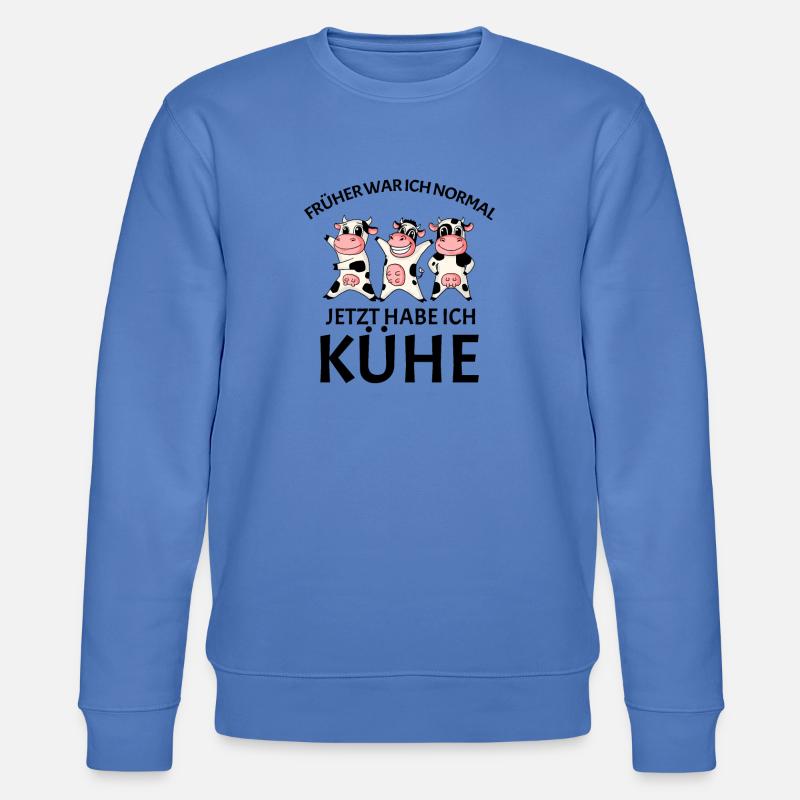 Kuh Kühe Rind - Stanley/Stella Unisex Bio-Sweatshirt CHANGER  - Blau