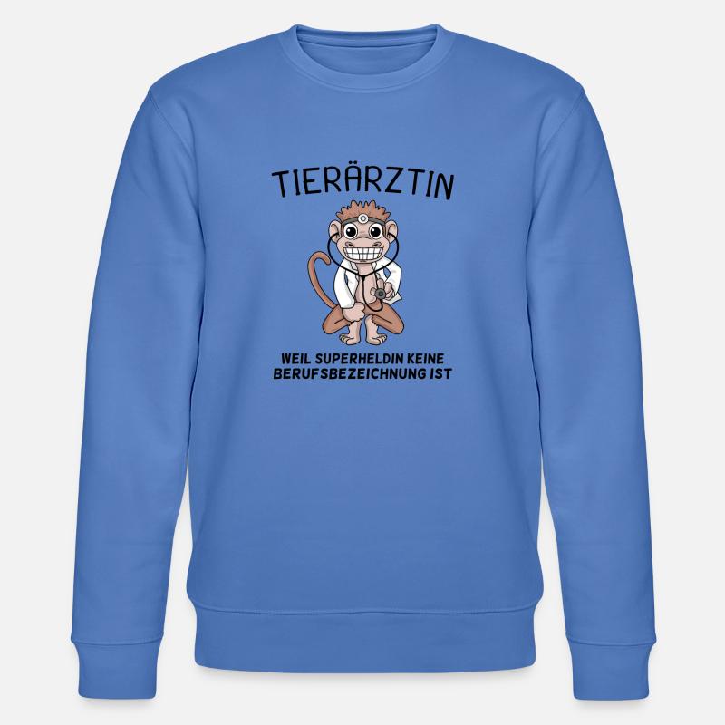 Tierarzt Geschenk mit Spruch - Stanley/Stella Unisex Bio-Sweatshirt CHANGER  - Blau