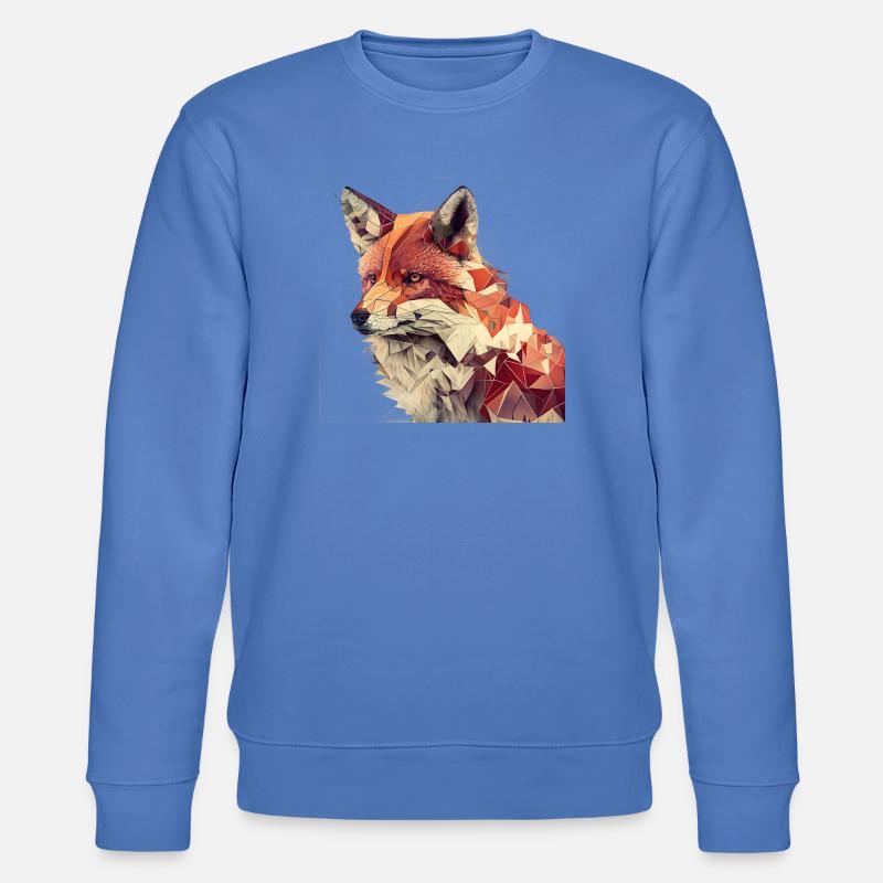 Fuchs - Geometrisches Tier Print - Stanley/Stella Unisex Bio-Sweatshirt CHANGER  - Blau