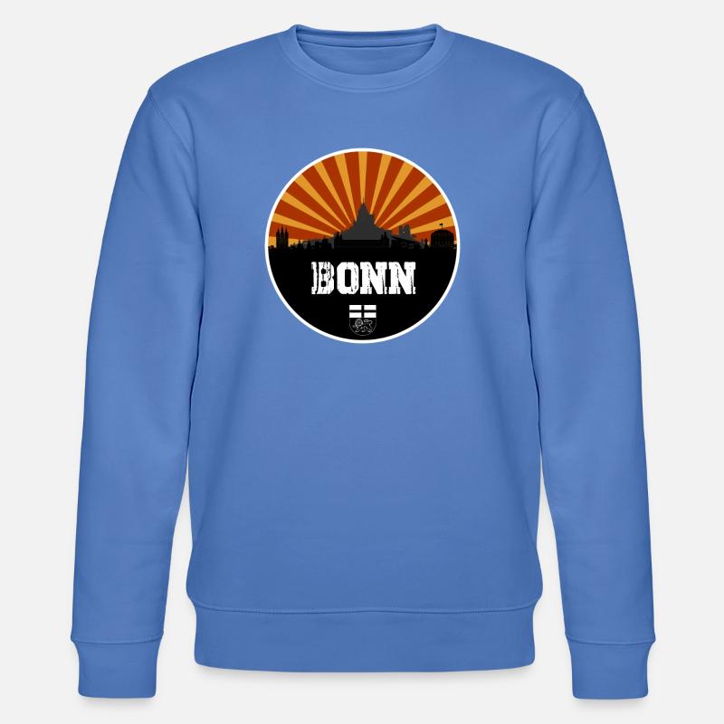 Bonn Skyline Retro - Stanley/Stella Unisex Bio-Sweatshirt CHANGER  - Blau