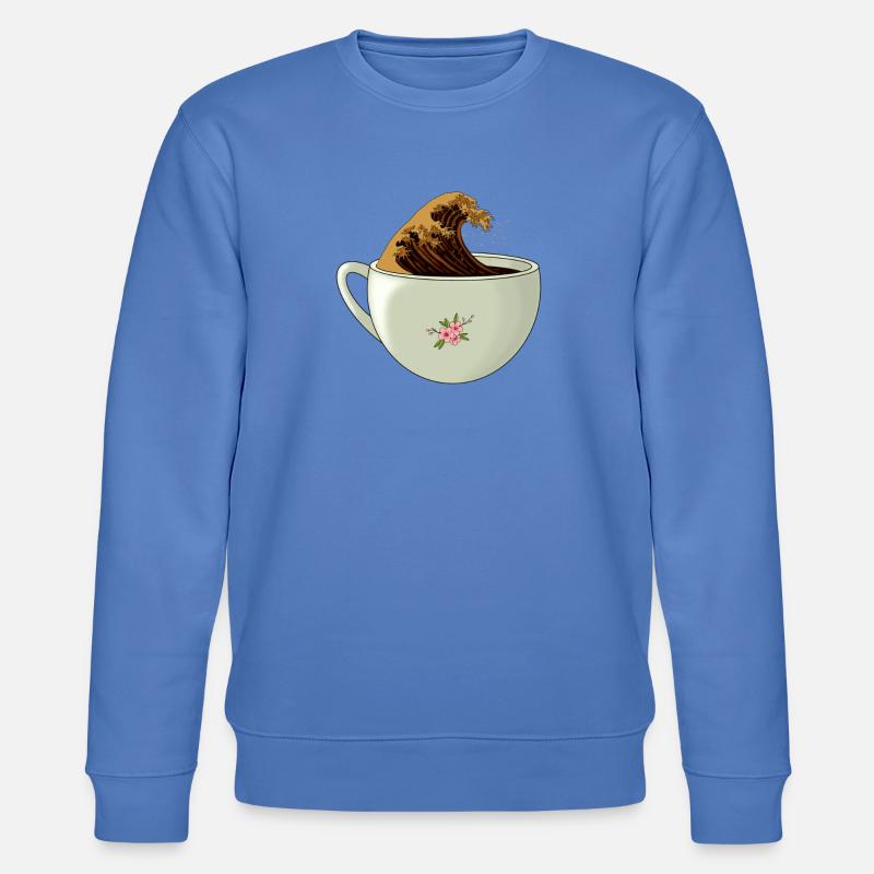 Die große Welle Koffein - Stanley/Stella Unisex Bio-Sweatshirt CHANGER - Blau