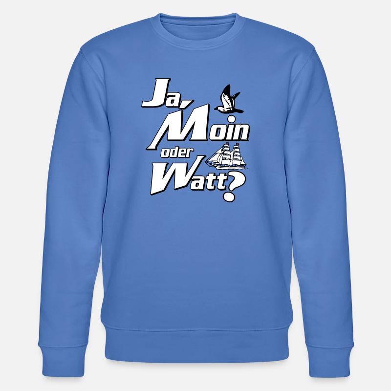 Ja Moin oder Watt? - Stanley/Stella Unisex Bio-Sweatshirt CHANGER - Blau