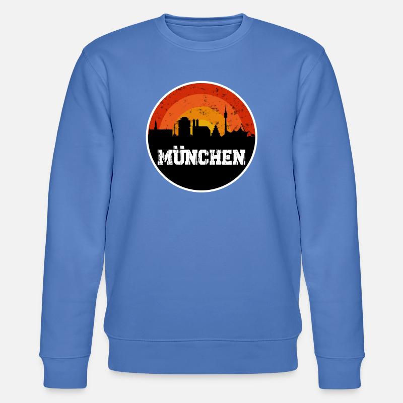 München Skyline Original - Stanley/Stella Unisex Bio-Sweatshirt CHANGER  - Blau