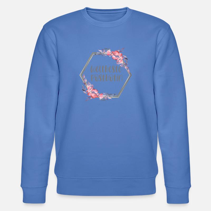 Weltbeste Postbotin Post Beruf Geschenk - Stanley/Stella Unisex Bio-Sweatshirt CHANGER - Blau