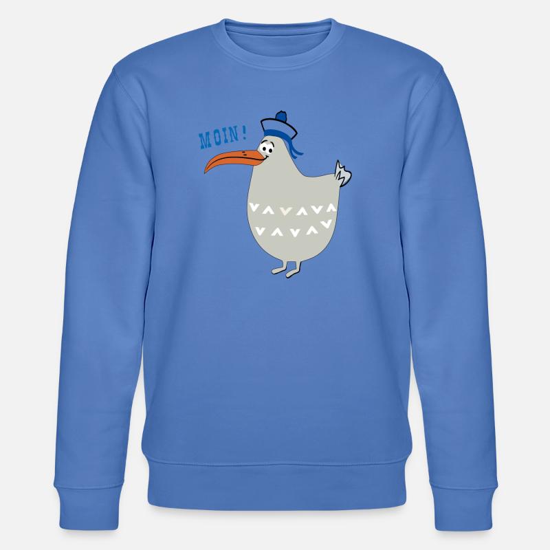 Moin, maritim, Möwe - Stanley/Stella Unisex Bio-Sweatshirt CHANGER  - Blau