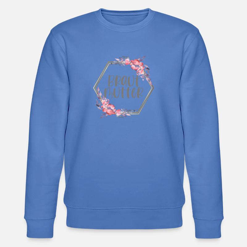 Brautmutter Verlobung Boho Team Bride Geschenk - Stanley/Stella Unisex Bio-Sweatshirt CHANGER  - Blau