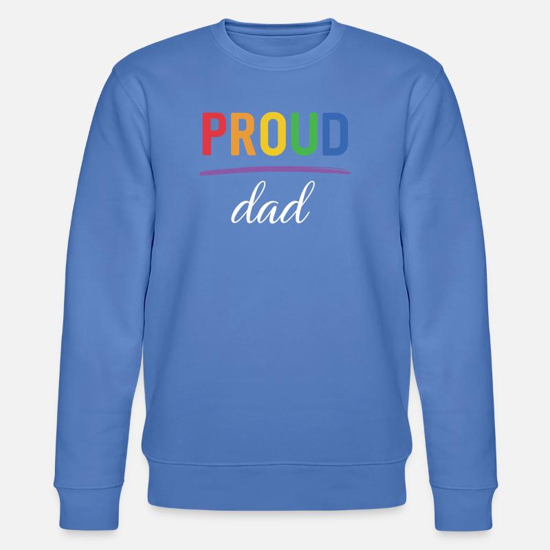 LGBT Proud Dad - Pride-Monat - Stanley/Stella Unisex Bio-Sweatshirt CHANGER  - Blau