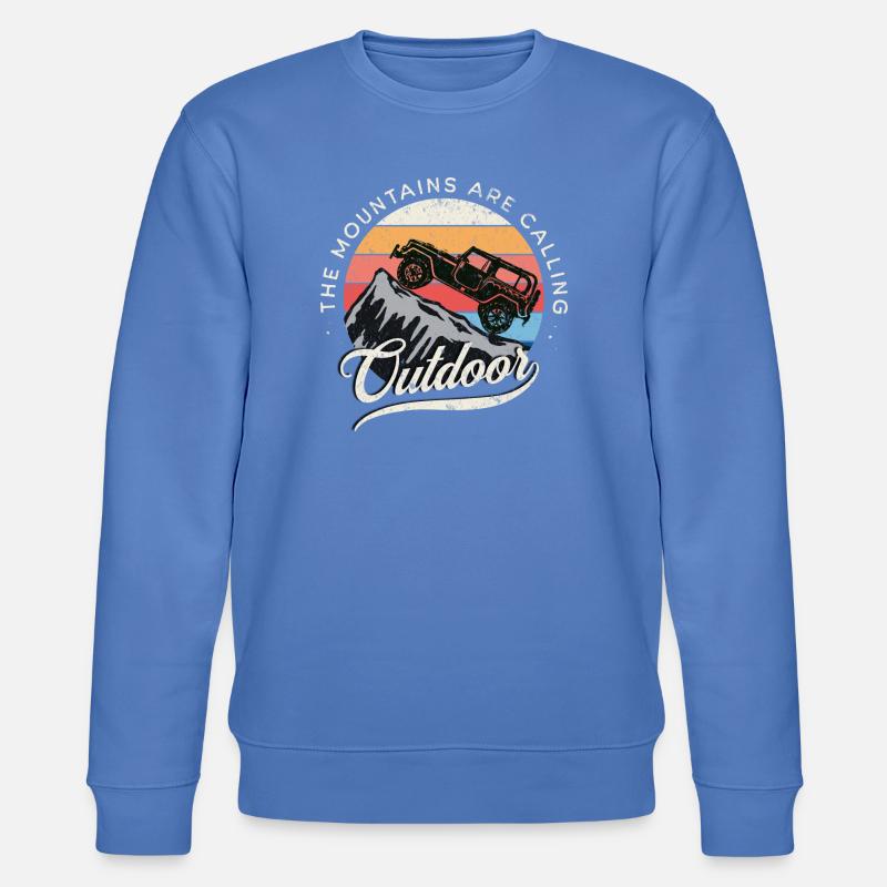 Defender Adventure Camping Retro - Stanley/Stella Unisex Bio-Sweatshirt CHANGER  - Blau