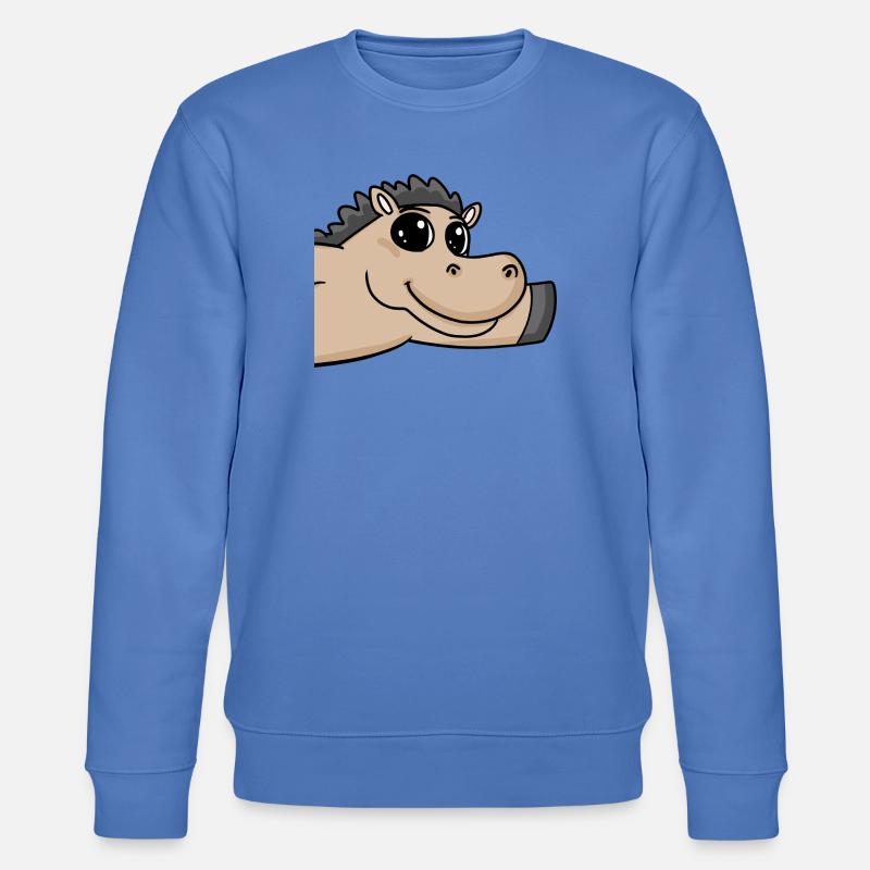 Pferd Gruß Begrüßung - Stanley/Stella Unisex Bio-Sweatshirt CHANGER  - Blau