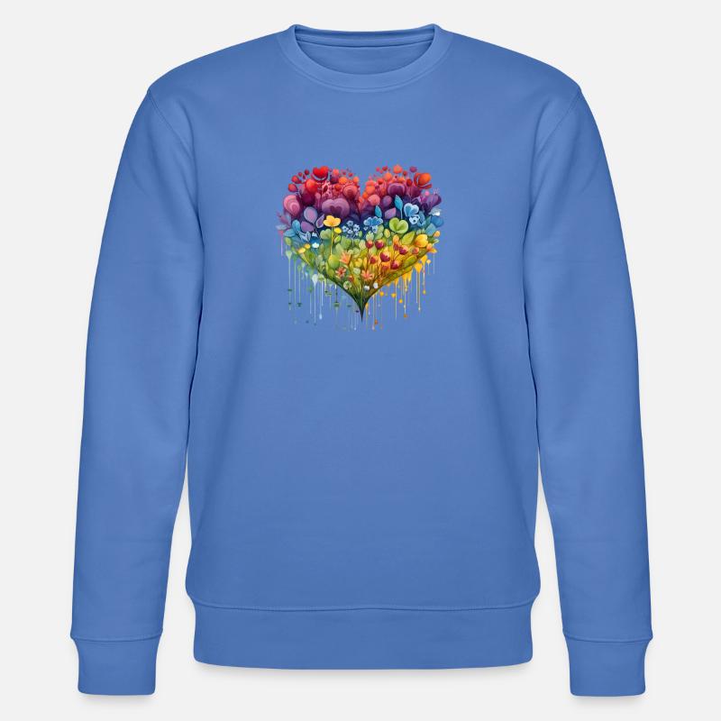 Blumenherz - Stanley/Stella Unisex Bio-Sweatshirt CHANGER  - Blau