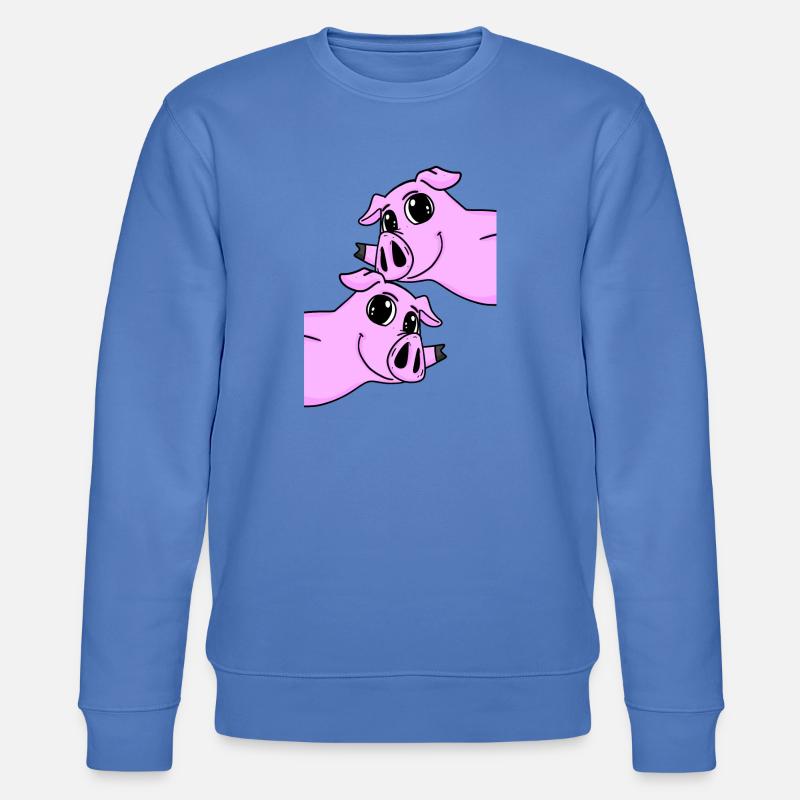 Schwein Schweine - Stanley/Stella Unisex Bio-Sweatshirt CHANGER  - Blau