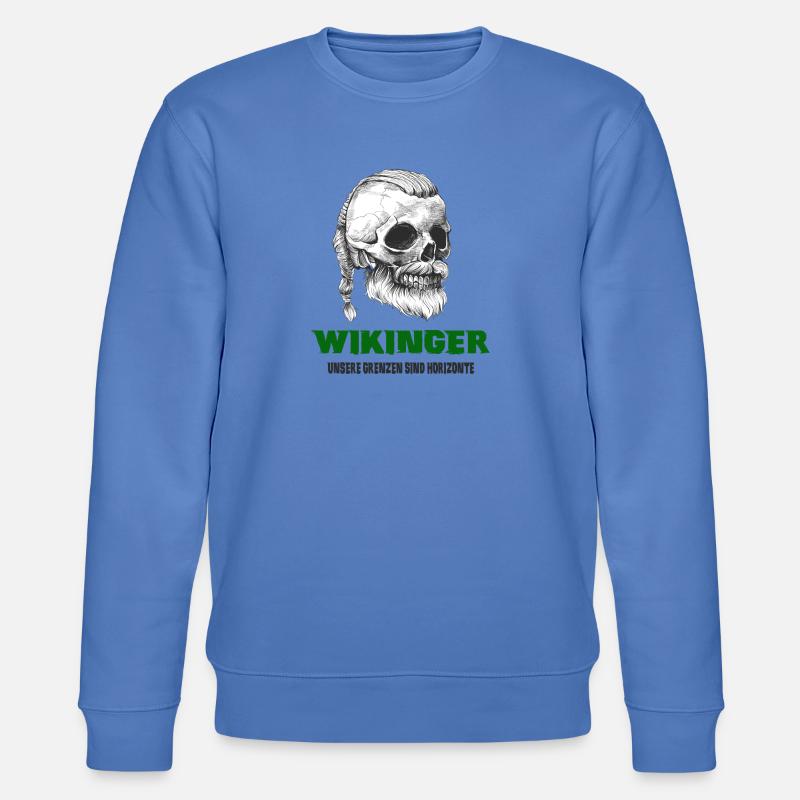 Wikinger Totenkopf Design - Stanley/Stella Unisex Bio-Sweatshirt CHANGER  - Blau