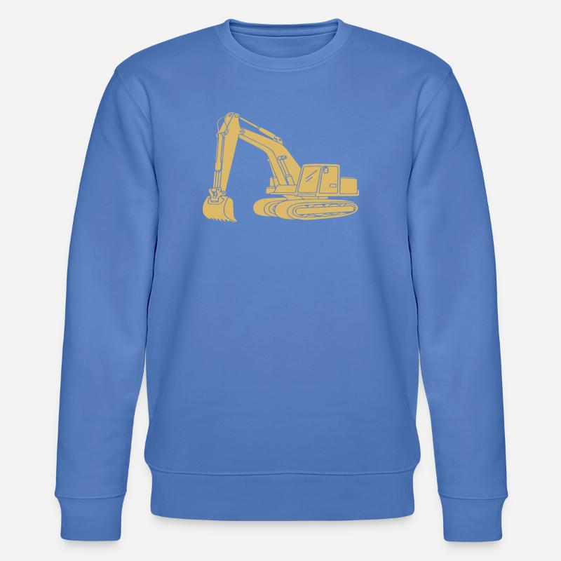 Baggerfahrer Silhouette - Baugeräteführer - Stanley/Stella Unisex Bio-Sweatshirt CHANGER  - Blau