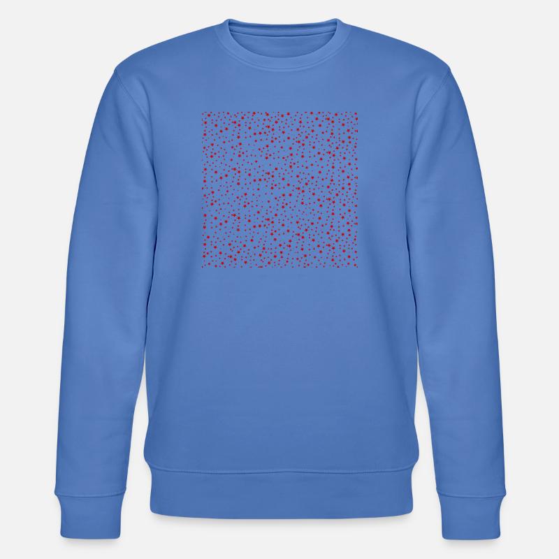 sternenmuster rottöne, weihnachts prints - Stanley/Stella Unisex Bio-Sweatshirt CHANGER  - Blau