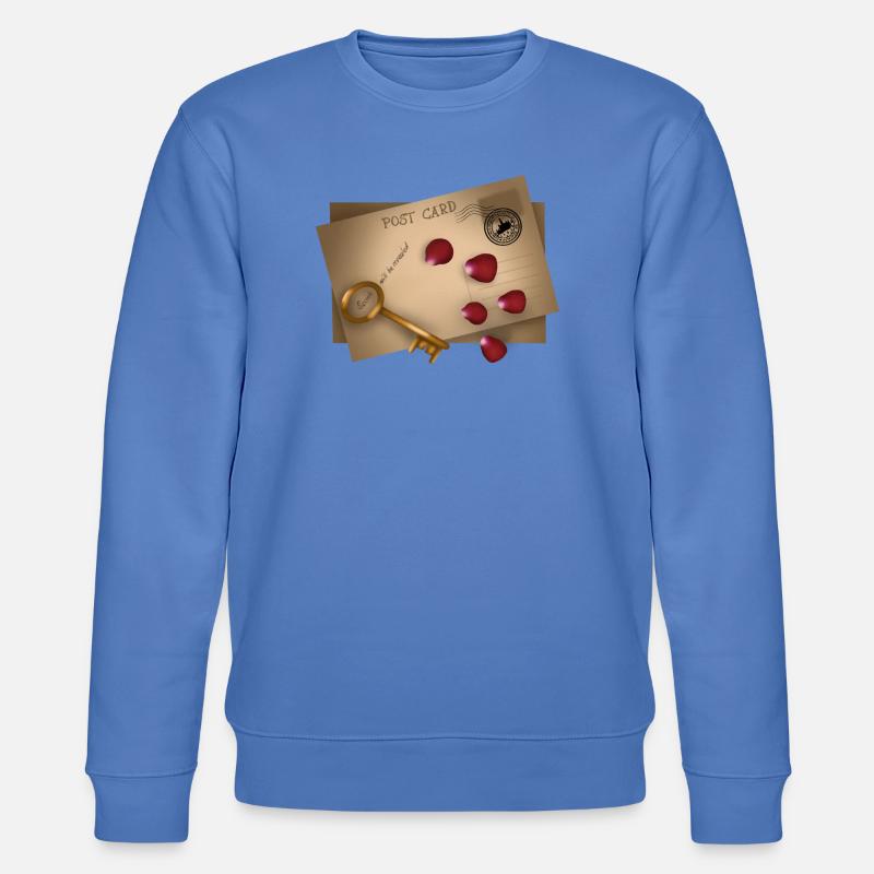 Post Card: Secrets will be released - Stanley/Stella Unisex Bio-Sweatshirt CHANGER  - Blau