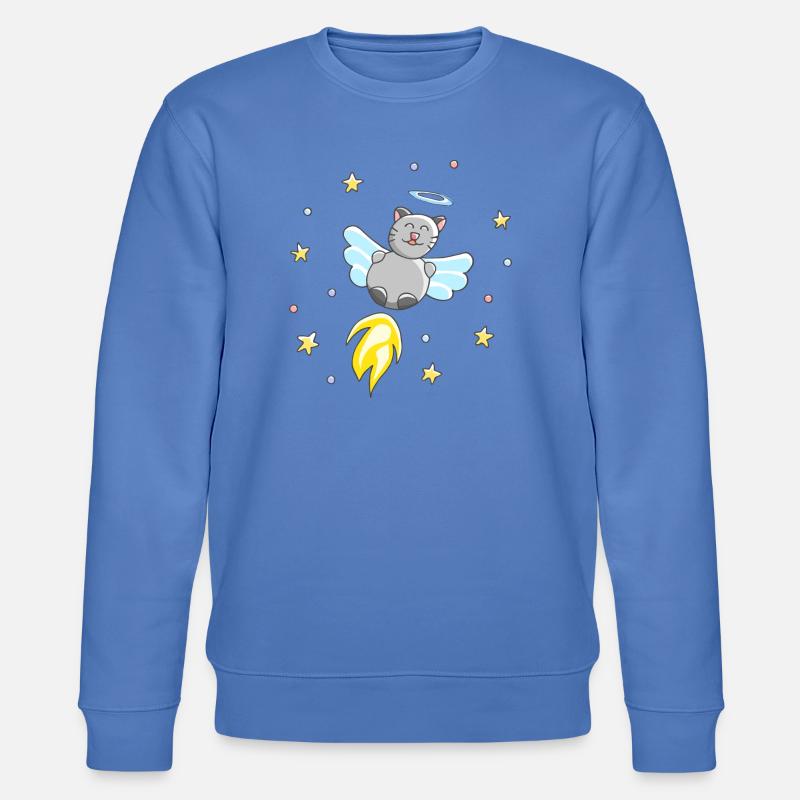 Ange - Motif mignon de chat - Sweat bio CHANGER Stanley/Stella Unisexe - bleu