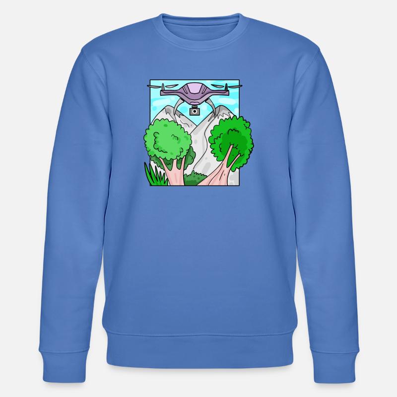Drone Drone Drones - Stanley/Stella CHANGER Unisex Organic Sweatshirt - bright blue