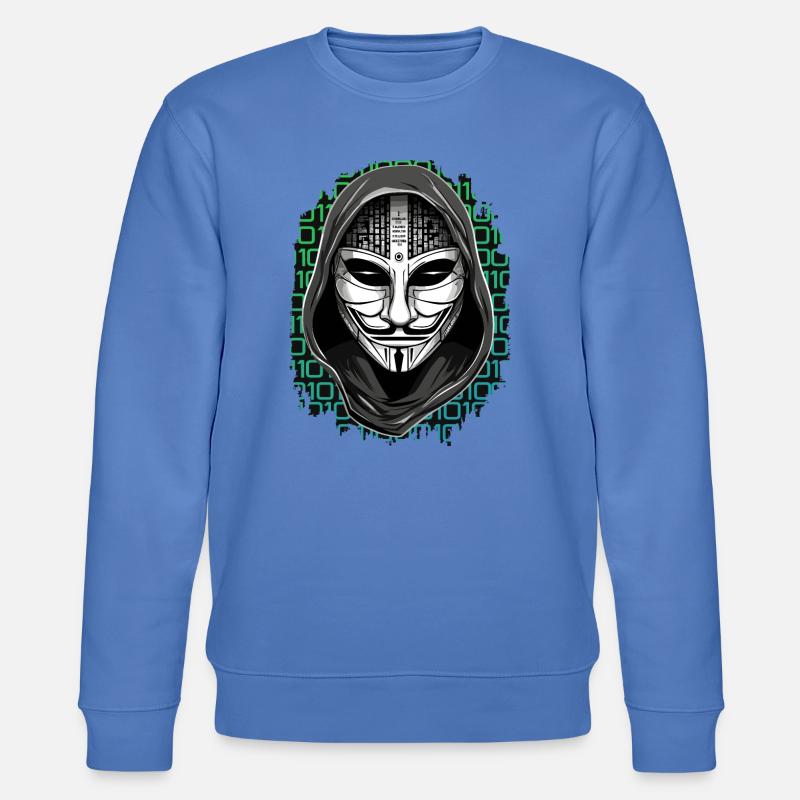 Anonymous Hacker - Stanley/Stella Unisex Bio-Sweatshirt CHANGER  - Blau