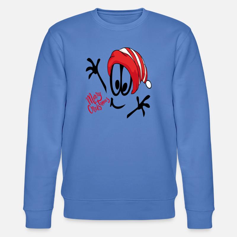 Weihnachtsmann Merry Christmas Comic - Stanley/Stella Unisex Bio-Sweatshirt CHANGER  - Blau
