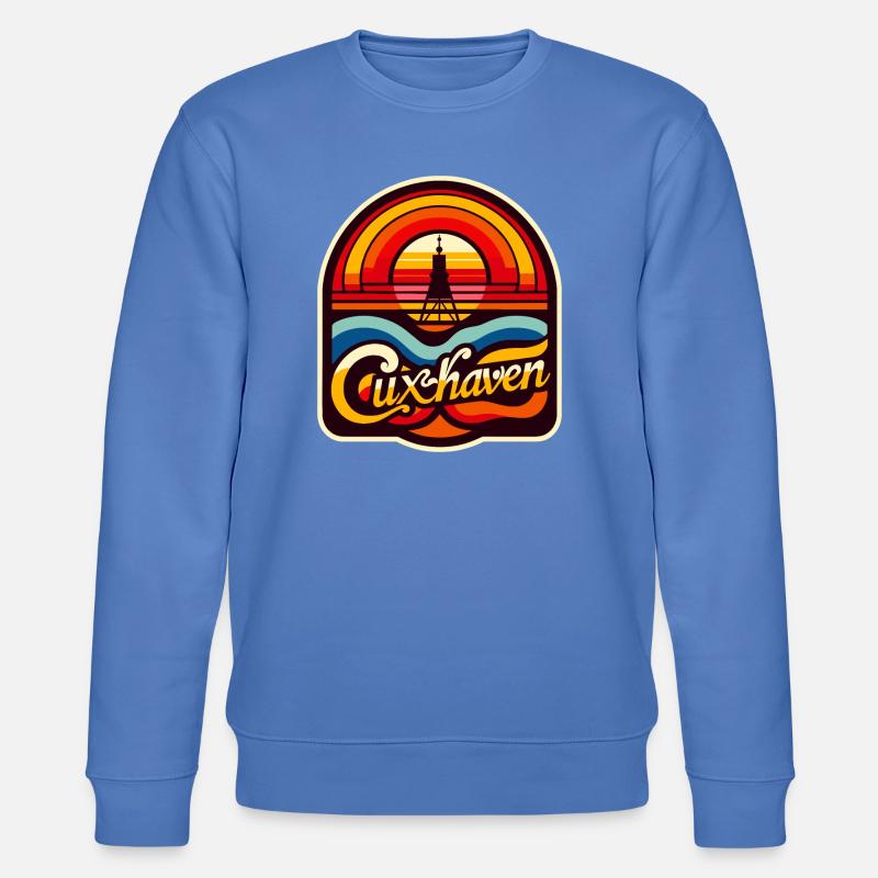 Unser Cuxhaven - Kugelbake - 70s Edition - Stanley/Stella Unisex Bio-Sweatshirt CHANGER  - Blau