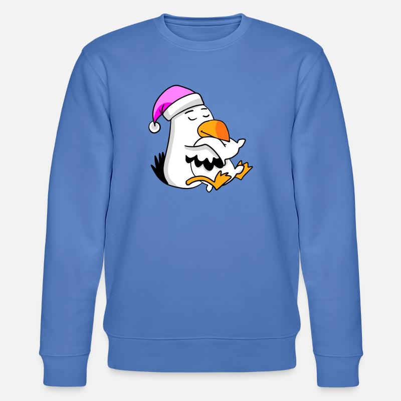 Möwe Müde Ausschlafen Schlafen Mädchen - Stanley/Stella Unisex Bio-Sweatshirt CHANGER - Blau