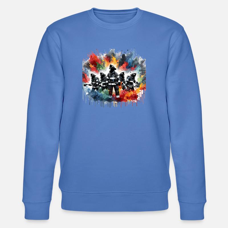 Feuerwehrhelden im Farbschauer - Stanley/Stella Unisex Bio-Sweatshirt CHANGER  - Blau