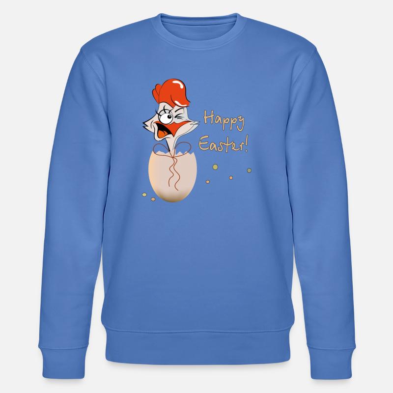 Happy Easter Hahn Ostern - Stanley/Stella Unisex Bio-Sweatshirt CHANGER  - Blau