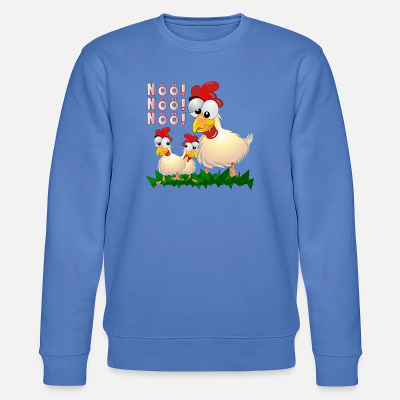 HÜHNER COMIC - NÖ - NEIN SAGEN - Stanley/Stella Unisex Bio-Sweatshirt CHANGER  - Blau