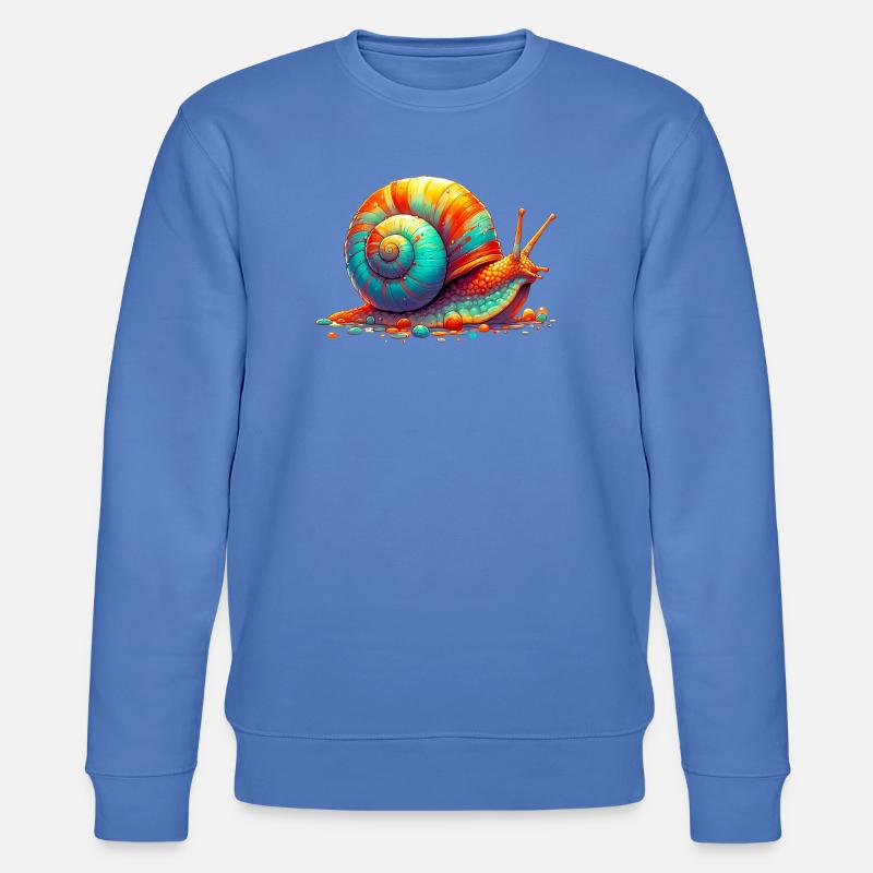 Schnecke - Stanley/Stella Unisex Bio-Sweatshirt CHANGER  - Blau