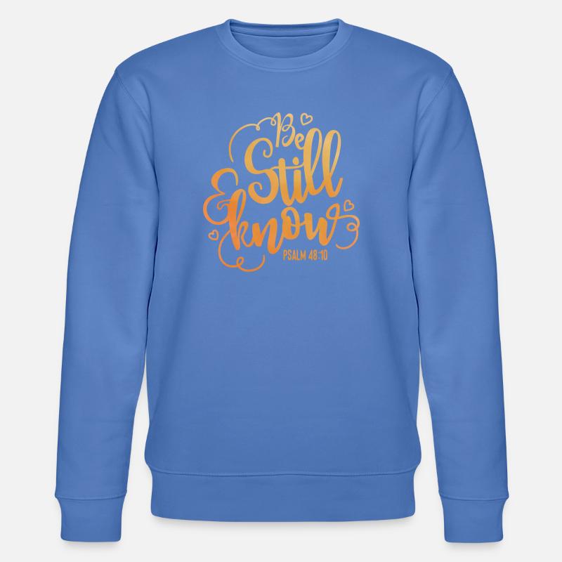 Be still and know - Stanley/Stella Unisex Bio-Sweatshirt CHANGER  - Blau