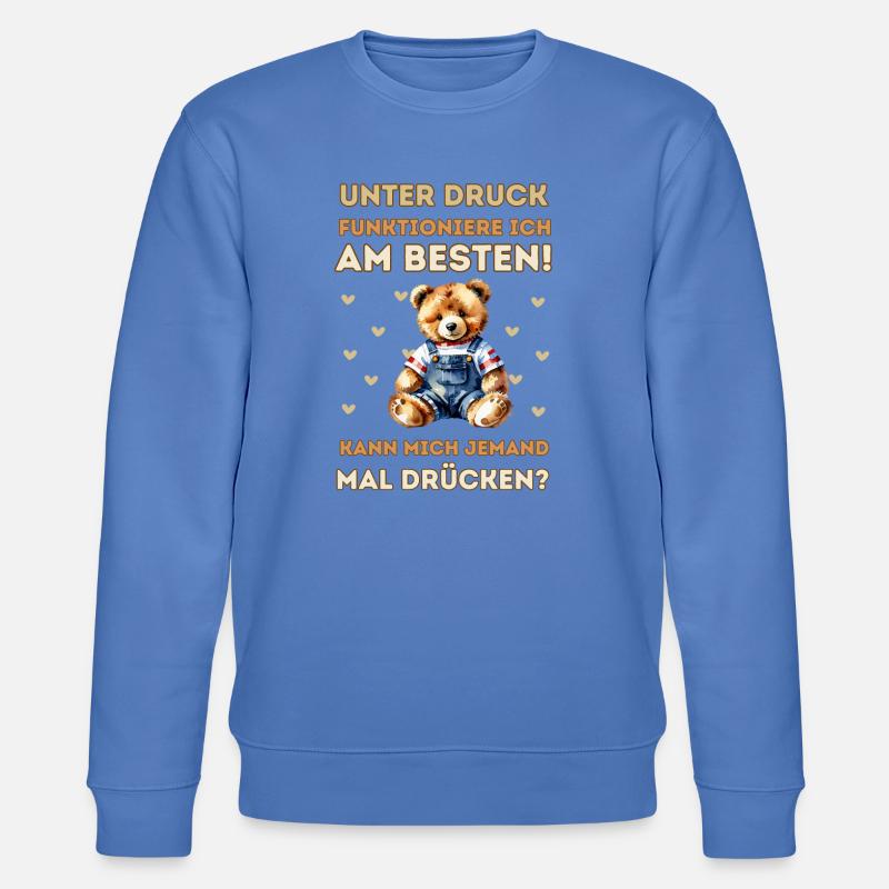 Squeeze Me Teddy - Aquarelle Design - Sweat bio CHANGER Stanley/Stella Unisexe - bleu
