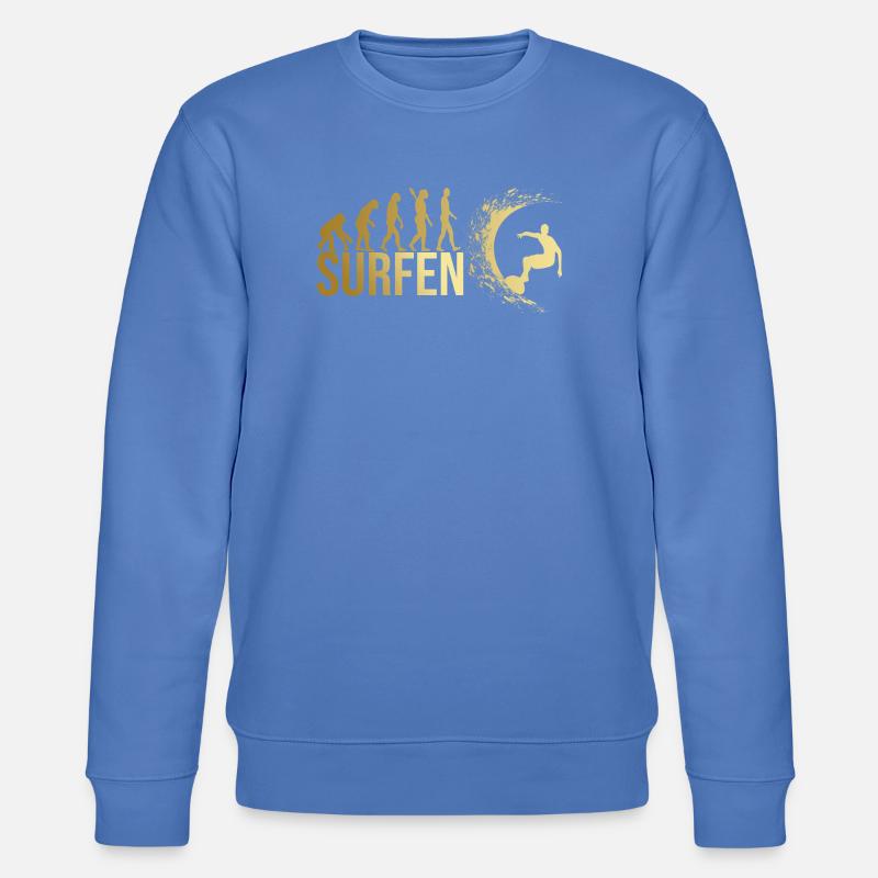 Evolution Surfen - Stanley/Stella Unisex Bio-Sweatshirt CHANGER  - Blau