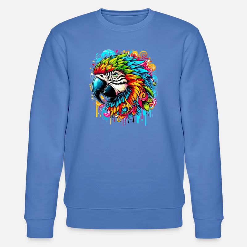 Papagei - Stanley/Stella Unisex Bio-Sweatshirt CHANGER  - Blau