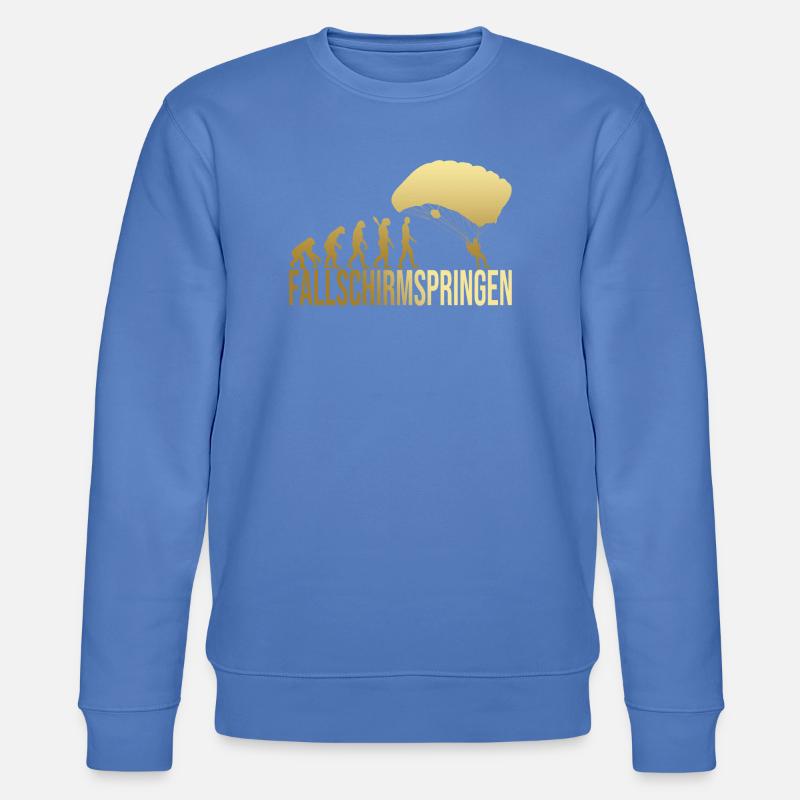 Evolution Fallschirmspringen - Stanley/Stella Unisex Bio-Sweatshirt CHANGER  - Blau