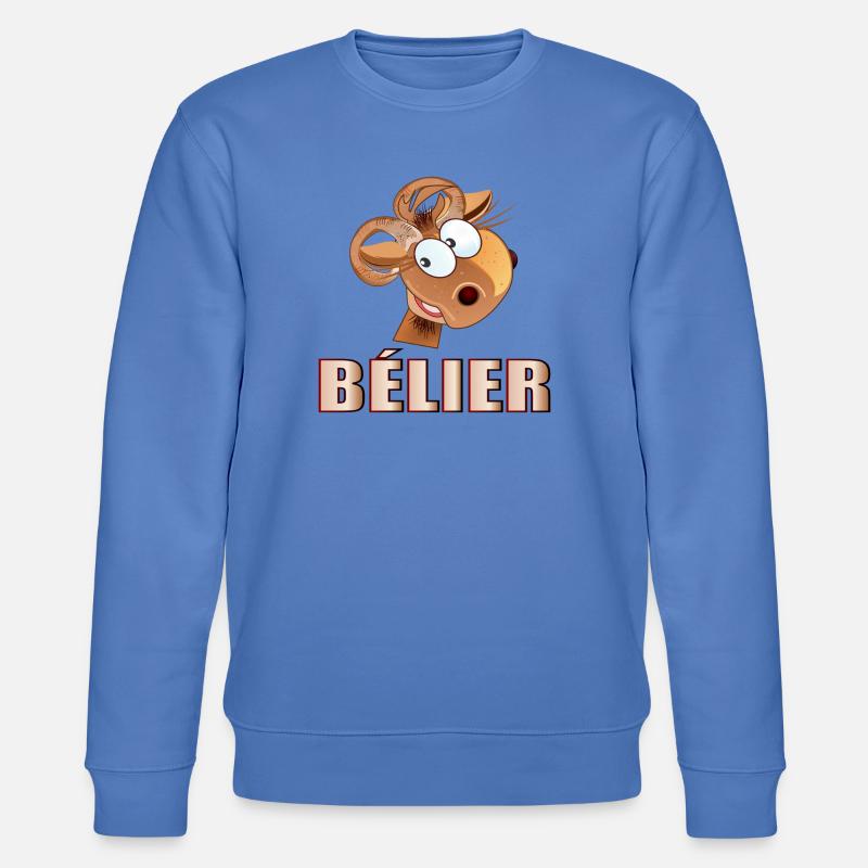 Bélier Anniversaire mars avril - Sweat bio CHANGER Stanley/Stella Unisexe - bleu