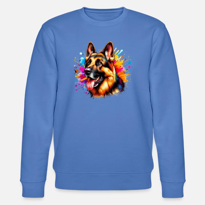 Deutscher Schäferhund - Stanley/Stella Unisex Bio-Sweatshirt CHANGER  - Blau